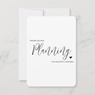 Remerciements Carte de remerciement pour fournisseur de mariage 