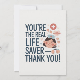 Remerciements Carte de remerciement pour infirmière