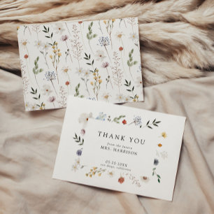 Remerciements Carte de remerciement pour la douche de mariée Wil