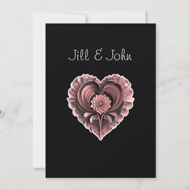 Remerciements Carte de remerciement pour la fête de mariage en f (Devant)