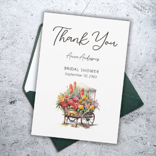 Remerciements Carte de remerciement pour la fête de mariage Fres