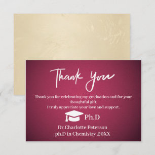 Remerciements Carte de Remerciement pour la Remise des Diplômes