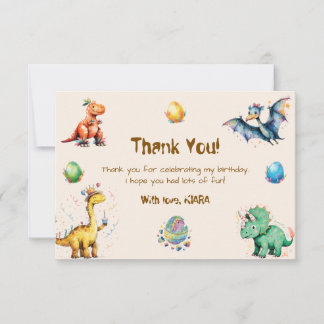 Remerciements Carte de remerciement pour l'anniversaire des enfa