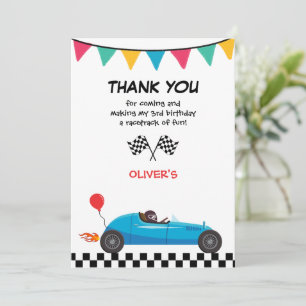 Remerciements Carte de remerciement pour l'anniversaire des garç