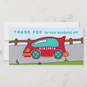 Remerciements Carte de remerciement pour l'anniversaire d'un gar