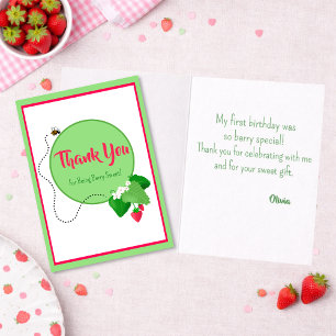Remerciements Carte de remerciement pour le 1er anniversaire de 