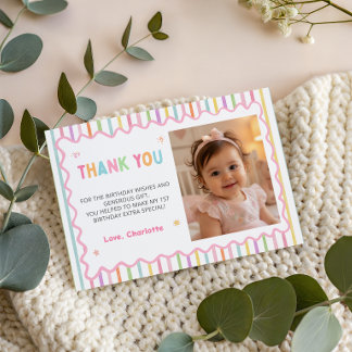 Remerciements Carte de remerciement pour le 1er anniversaire de