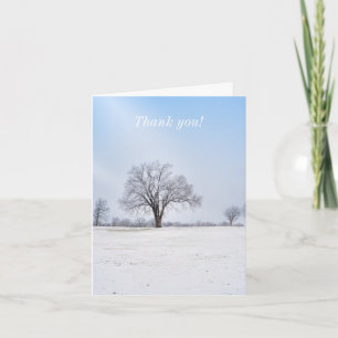 Remerciements Carte de remerciement pour le chêne d'hiver mis en