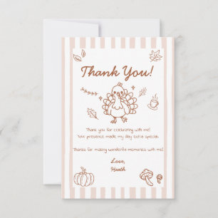 Remerciements Carte de remerciement pour le premier anniversaire