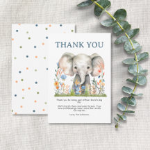 Carte de remerciement pour le premier anniversaire