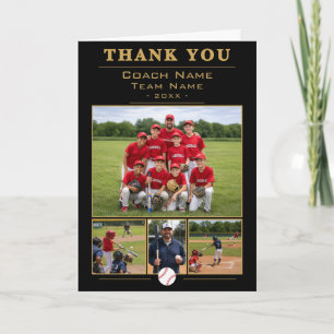 Remerciements Carte de remerciement pour l'entraîneur de basebal