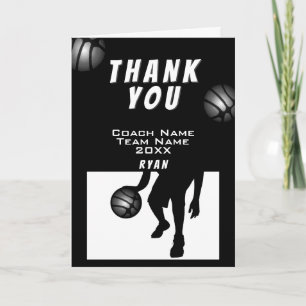 Remerciements Carte de remerciement pour l'entraîneur de basket-
