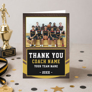 Remerciements Carte de remerciement pour l'entraîneur de basket-