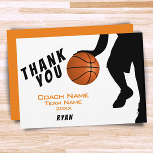 Remerciements Carte de remerciement pour l'entraîneur de basket-
