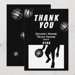 Remerciements Carte de remerciement pour l'entraîneur de basket-
