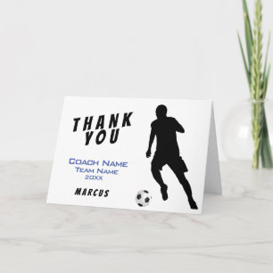 Remerciements Carte de remerciement pour l'entraîneur de footbal