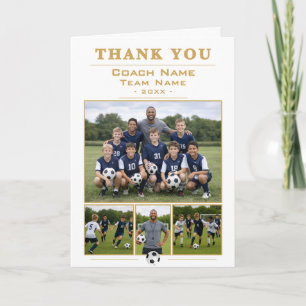Remerciements Carte de remerciement pour l'entraîneur de footbal