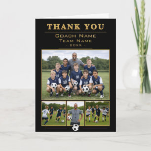 Remerciements Carte de remerciement pour l'entraîneur de footbal