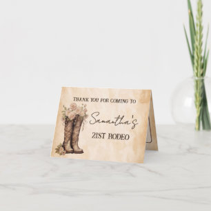 Remerciements Carte de remerciement pour les 21 ans Blush and Bo