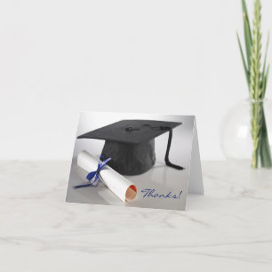 Remerciements Carte de remerciement pour les diplômes de casquet