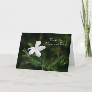 Remerciements Carte de remerciement pour les parents le jour du