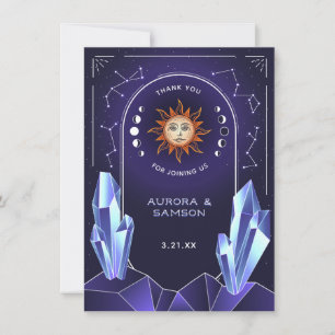 Remerciements Carte de remerciement pour l'événement Mystic Sun