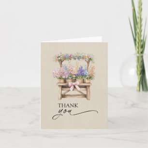 Remerciements Carte de remerciement pour mariage floral de march