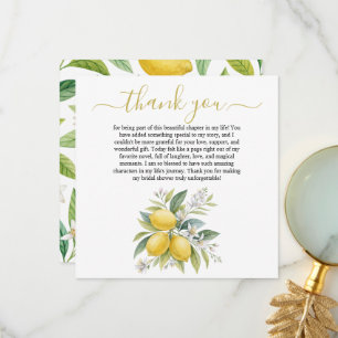 Remerciements Carte de remerciement pour mariage Lemon Blossom