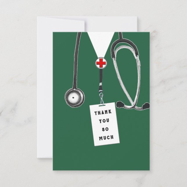 Remerciements Carte de remerciement pour médecin (Devant)
