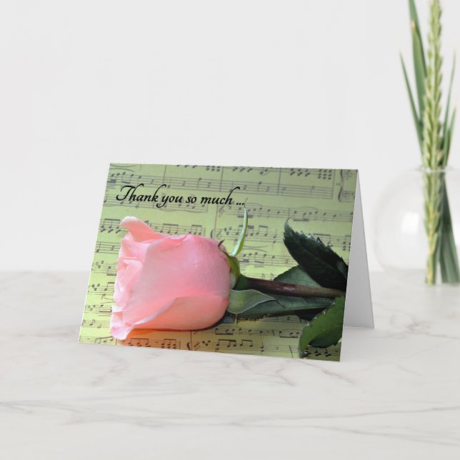 Remerciements Carte de remerciement pour musique de mariage (Devant)
