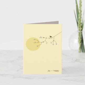 Remerciements Carte de remerciement pour nouveau-né Oiseau nicha