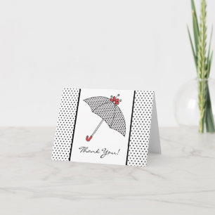 Remerciements Carte de remerciement pour parapluie de douche Noi