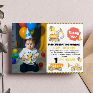 Remerciements Carte de remerciement pour photo d'anniversaire de