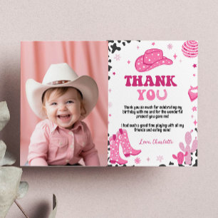 Remerciements Carte de remerciement pour photo d'anniversaire de