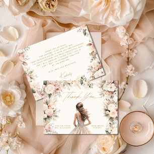 Remerciements Carte de Remerciement pour Robe de Mariée Cadeau d