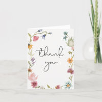 Carte de remerciement pour thé à la jardinière