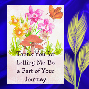 Remerciements Carte de remerciement pour thérapeute - Fleurs pas