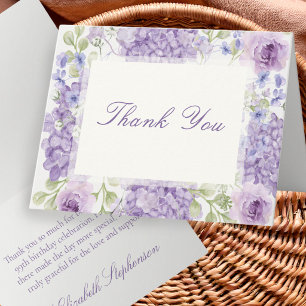 Remerciements Carte de remerciement pour un 99e anniversaire ave