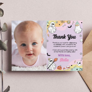 Remerciements Carte de remerciement pour un anniversaire avec un
