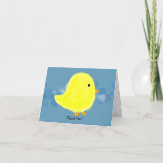 Remerciements Carte de remerciement pour un bébé poussin duveteu