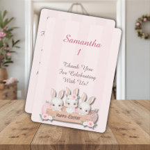 Carte de remerciement pour un premier anniversaire