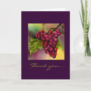 Remerciements Carte de remerciement pour un tas de raisins