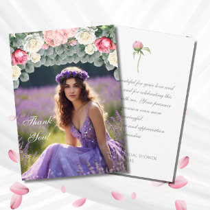 Remerciements Carte de remerciement pour une baby shower avec ph