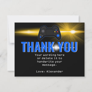 Remerciements Carte de remerciement pour une fête de jeu vidéo b