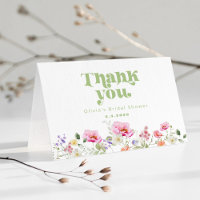 Carte de remerciement pour une fête de mariage cha