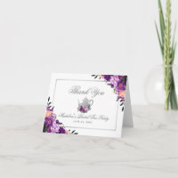Carte de remerciement pour une fête de thé de mari