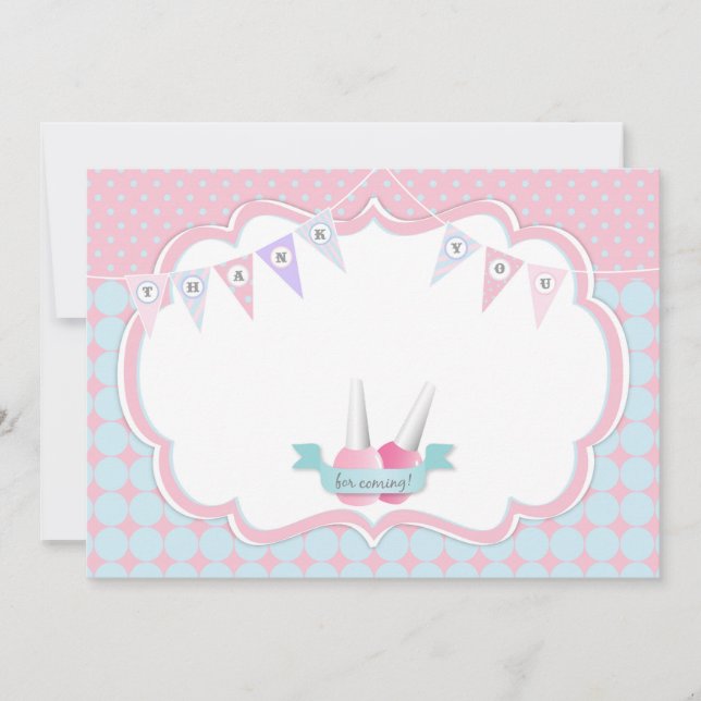 Remerciements Carte de remerciement pour une soirée de manucure  (Devant)