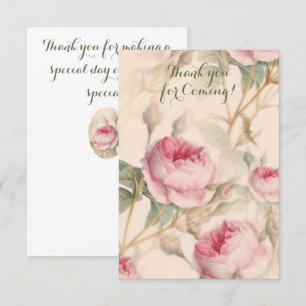 Remerciements Carte de remerciement pour votre venue avec un mot