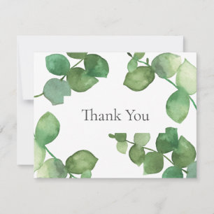 Remerciements Carte de remerciement professionnelle aux feuilles