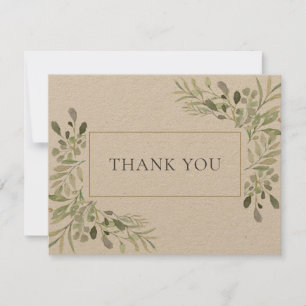 Remerciements Carte de remerciement professionnelle de verdure r